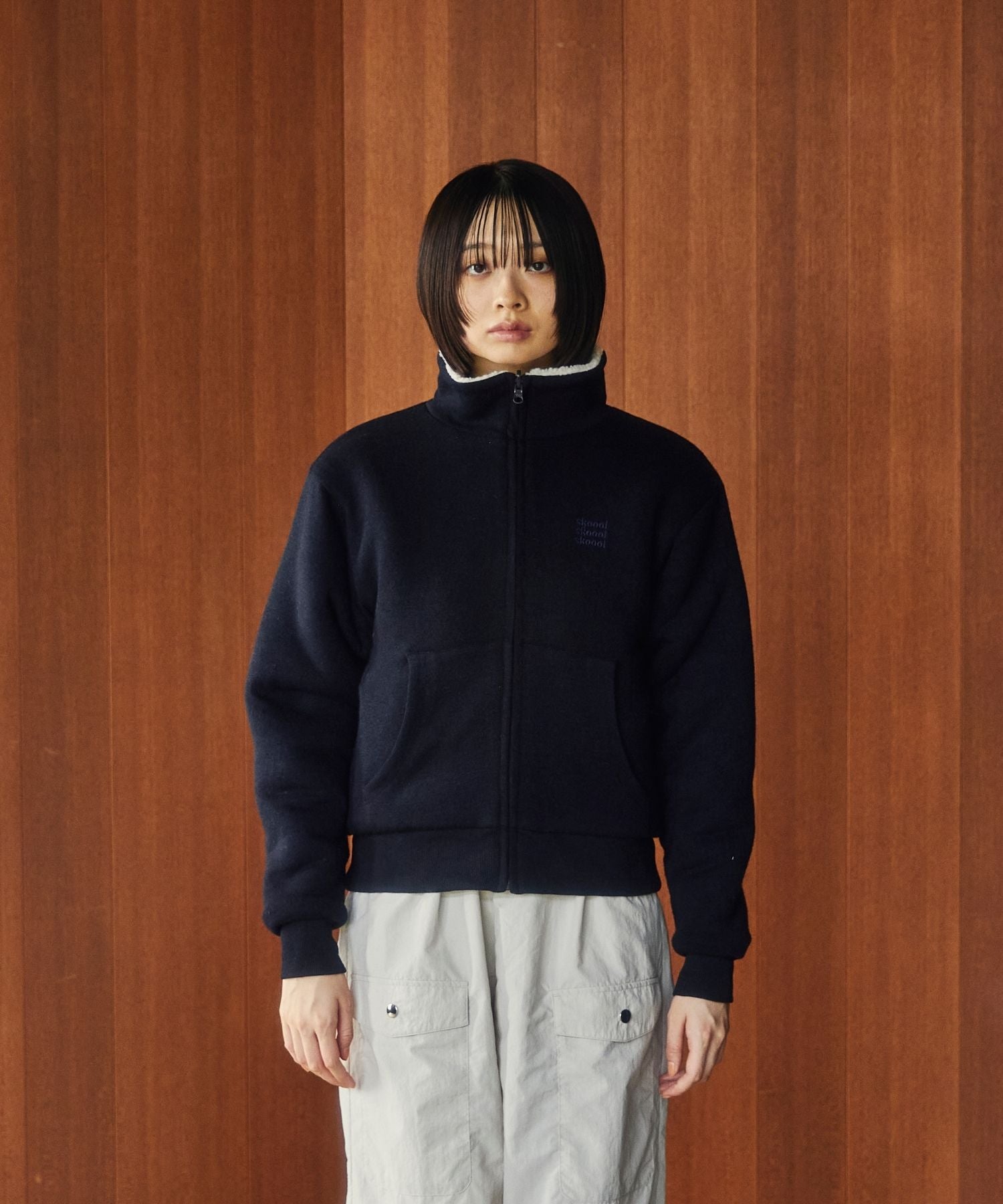 ジャケット・アウター REVERSIBLE BOA PONCHO COAT Boa Switch Jacket [cream] – RSPCT