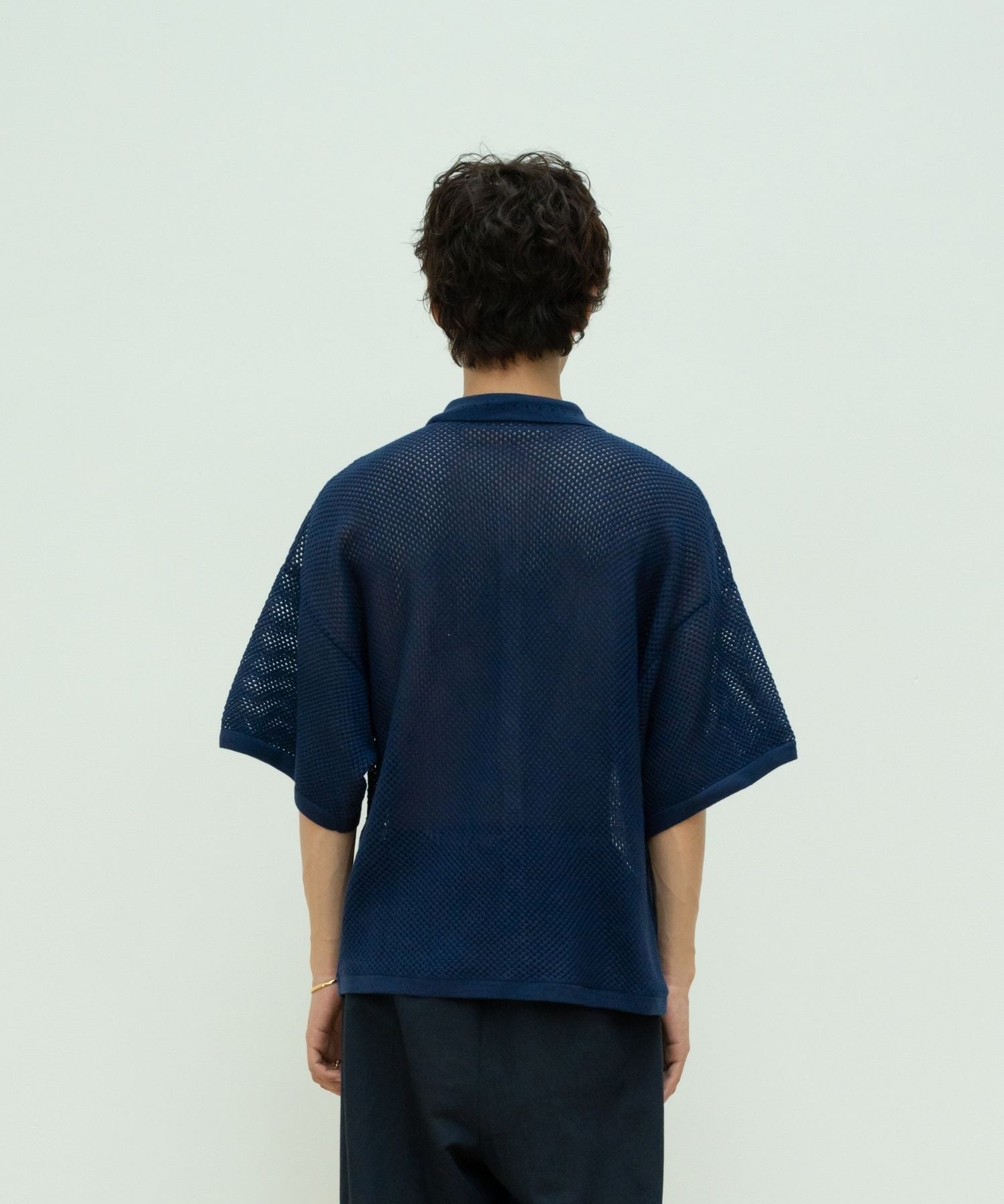 ●MASSNOUN● CHECKERBOARD MESHED KNIT HALF SHIRTS (2色) Designer fashion, Seoul-fully created | W Concept