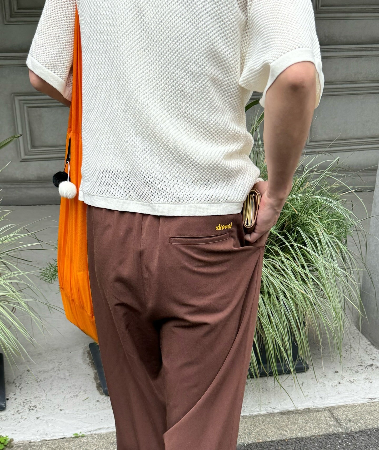 waist nylon easy slacks