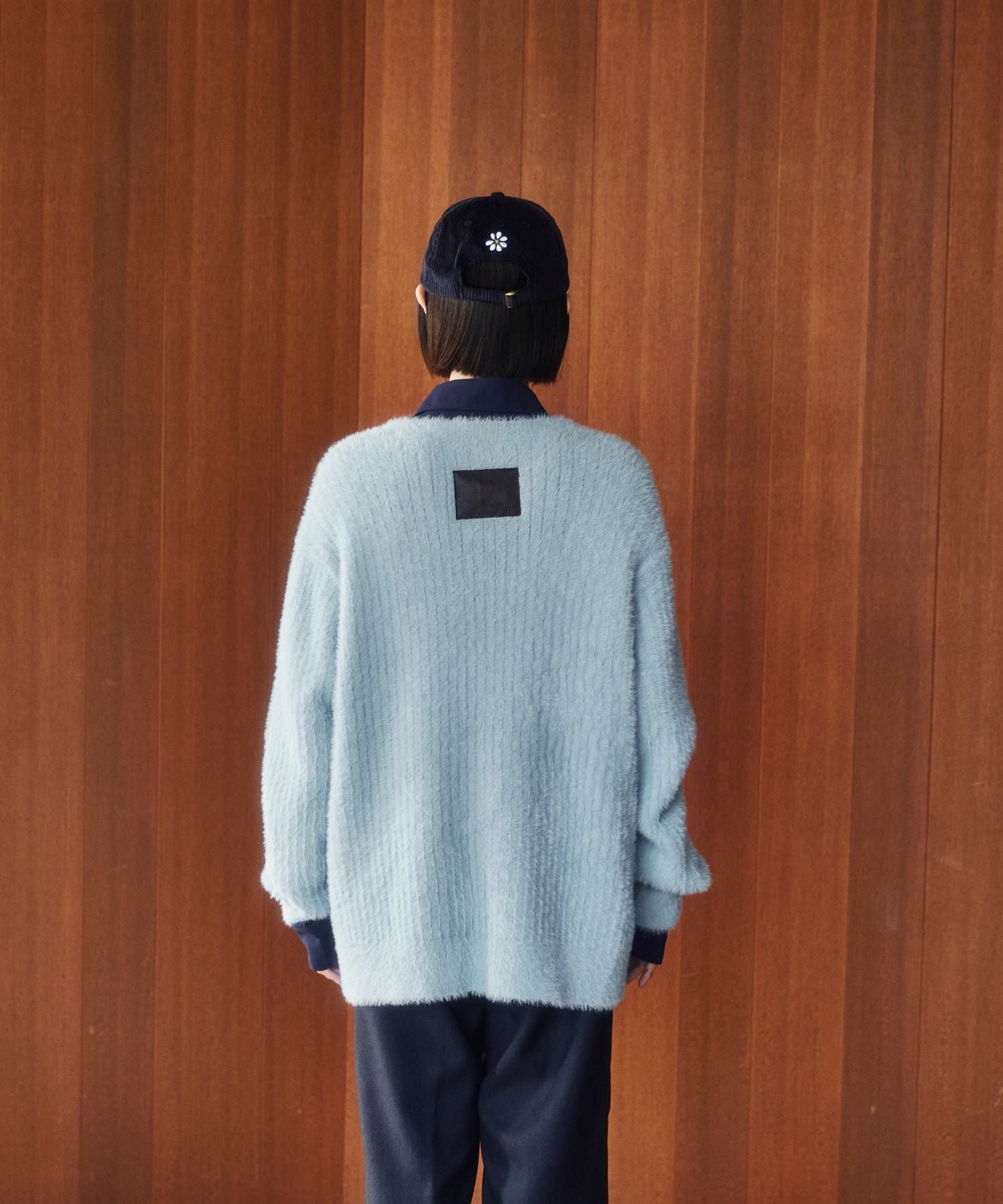 shaggy knit cardigan