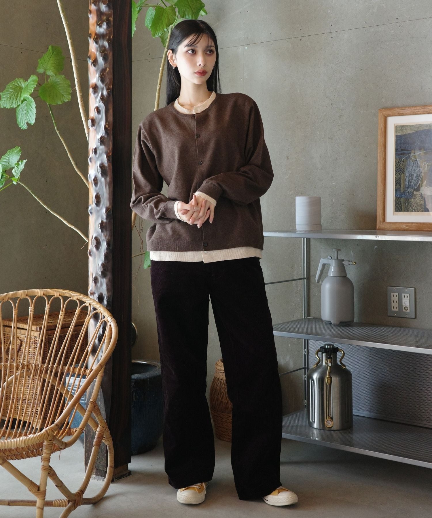 Two Tone Layered Cardigan